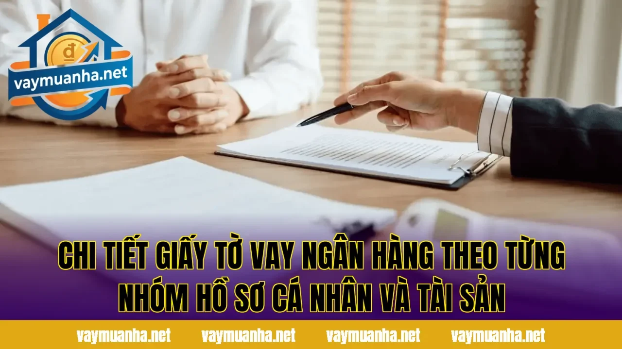 Chi tiết giấy tờ vay ngân hàng theo từng nhóm hồ sơ cá nhân và tài sản