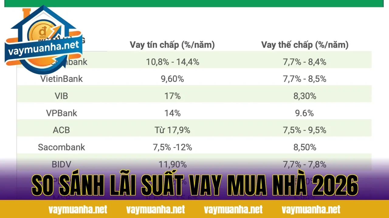 So Sánh Lãi Suất Vay Mua Nhà 2026